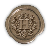 Custom Wax Seal Stamp - Fleur with Initial #309 - Nostalgic Impressions