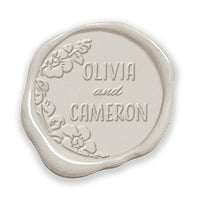 Wedding Couple's Names Adhesive Wax Seals #2515 bundle with stamp - Nostalgic Impressions