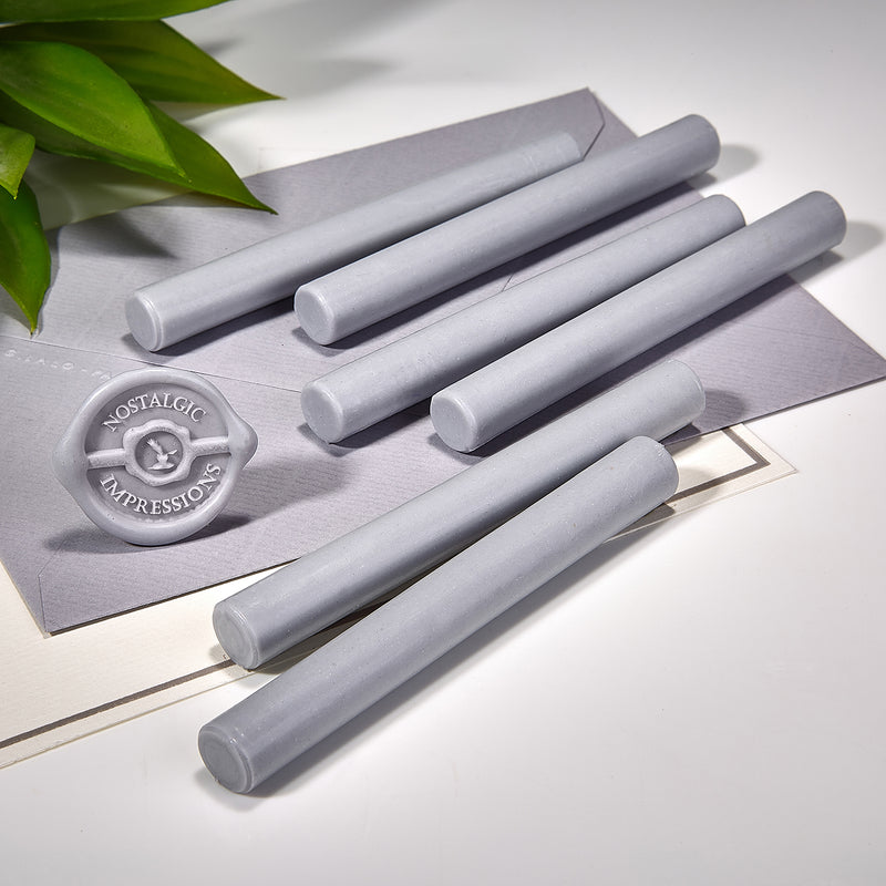 Light Gray Premium Glue Gun Sealing Wax - Pack of 6 - Nostalgic Impressions