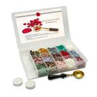 Sealing Wax Bead Kit Organizer with over 1200 Beads - multi colors - Nostalgic Impressions