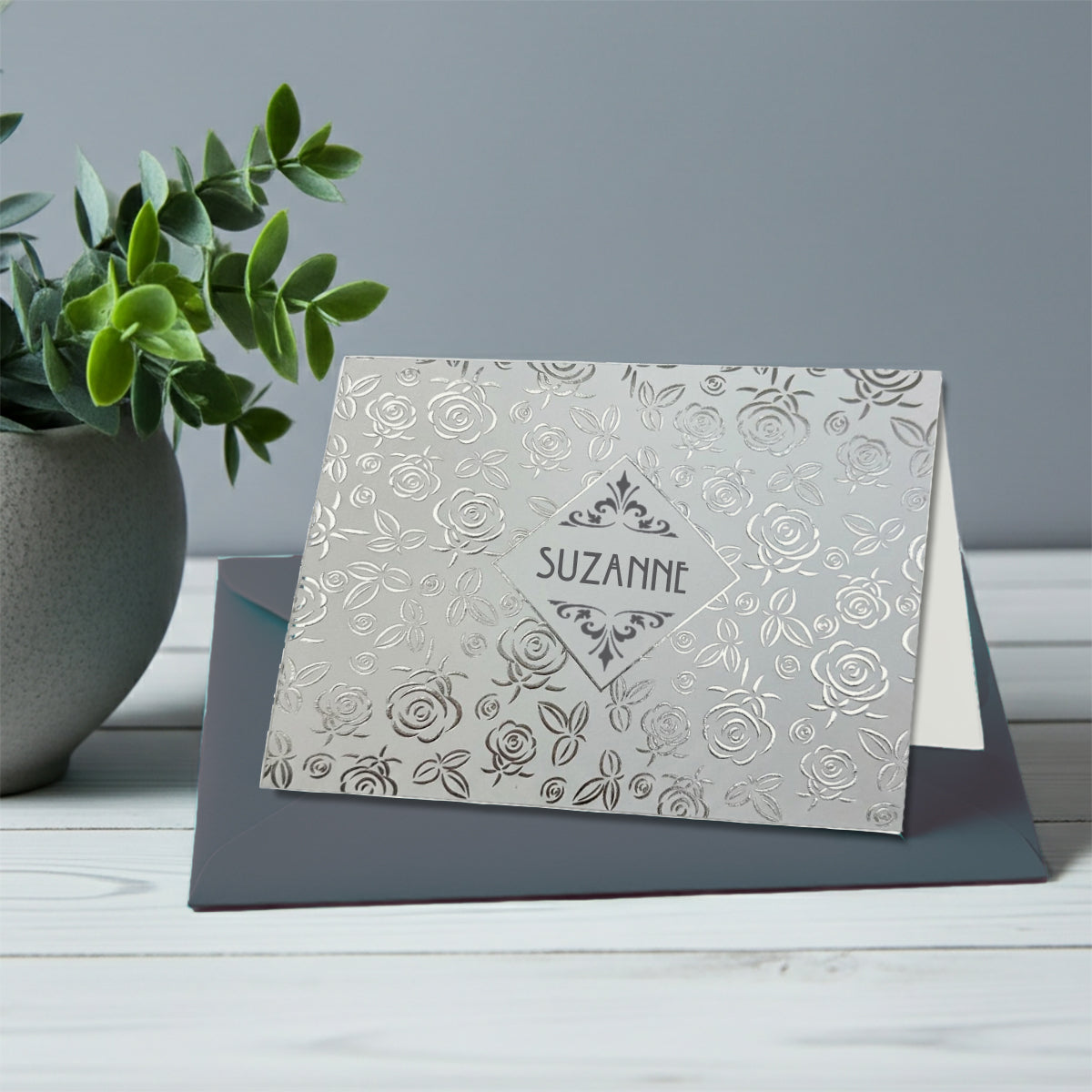 Personalized Name Foil Note Cards with Envelopes by Nostalgic Impressions