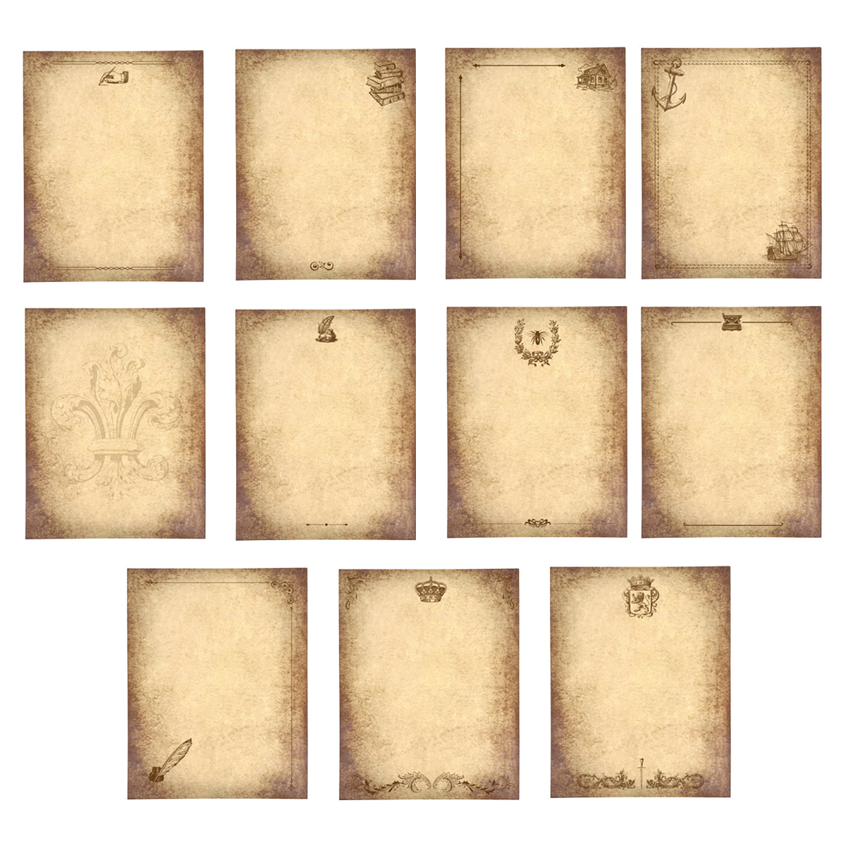 Parchment Stationery Vintage Design Boxed Gift Set -20/10 with Personalization option