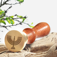 Menorah Wax Seal Stamp #4501-USA Handcrafted