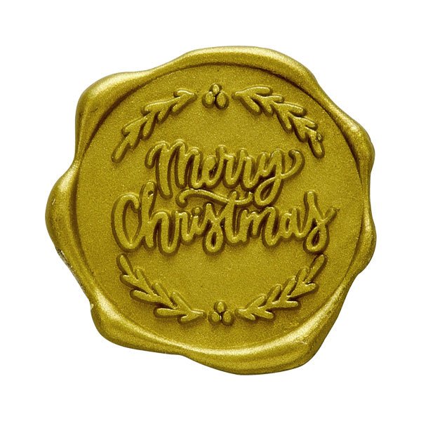 Merry Christmas Adhesive Wax Seal 25pk Quick - Ship Stickers - Nostalgic Impressions