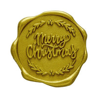 Merry Christmas Adhesive Wax Seal 25pk Quick - Ship Stickers - Nostalgic Impressions