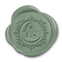 Moon & Stars Wax Seal Stamp #3906- USA Handcrafted