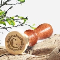 Moon & Stars Wax Seal Stamp #3906- USA Handcrafted