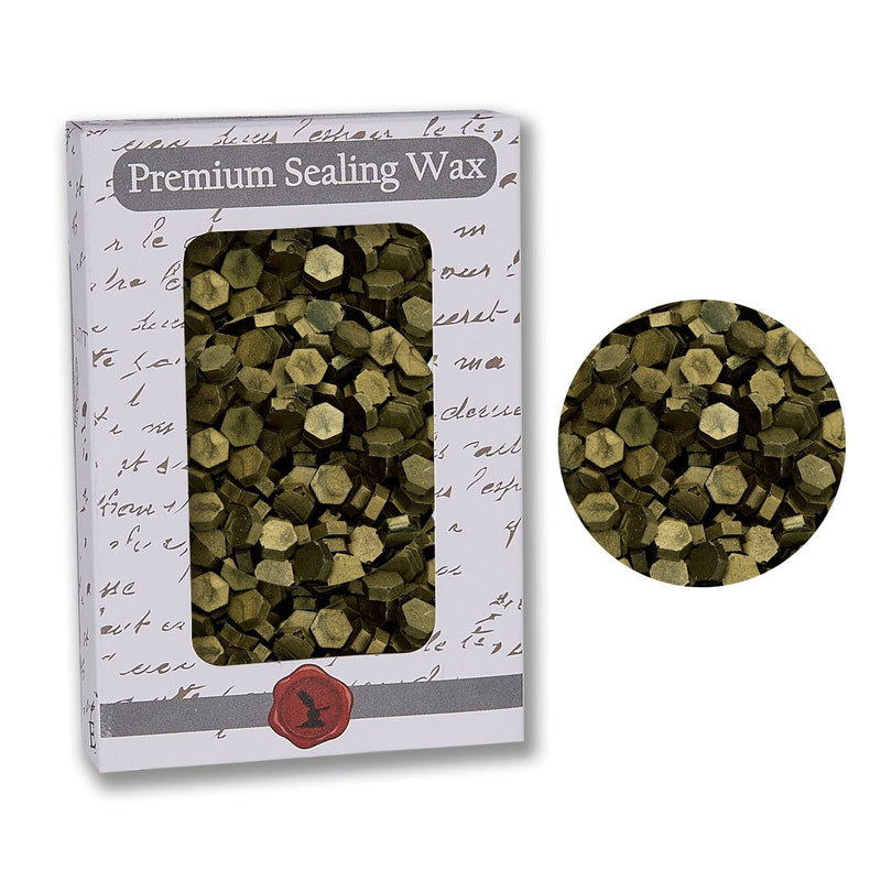 Moss Green Premium Sealing Wax Beads 2 oz. PK - Nostalgic Impressions