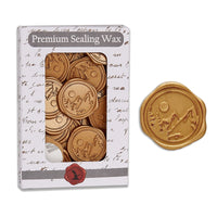 Mountain Scene Adhesive Wax Seal Quick - Ship Stickers 25PK - Nostalgic Impressions