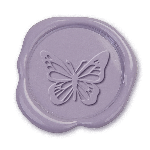 Butterfly Adhesive Wax Seal Stickers for Envelopes and Invitations (25-Pack)