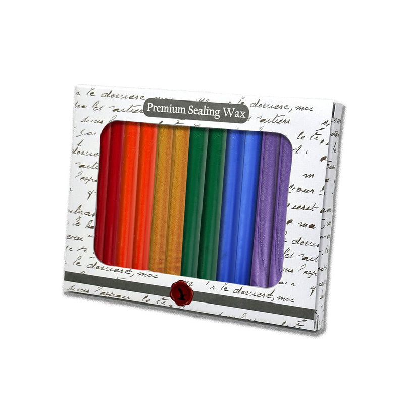 Rainbow Premium Glue Gun Sealing Wax Assortment - 12Pcs. Saver Pack - Nostalgic Impressions