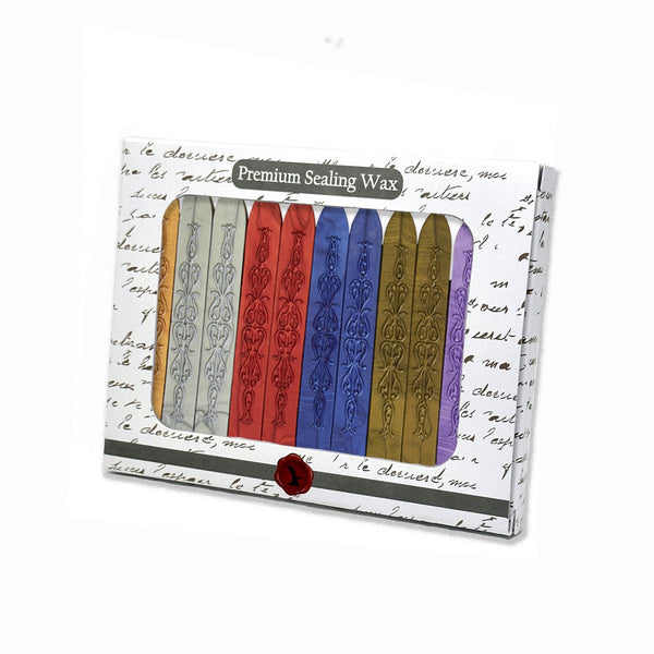 Metallics Premium Sealing Wax with wick - 12PK Saver Pack Assortment - Nostalgic Impressions