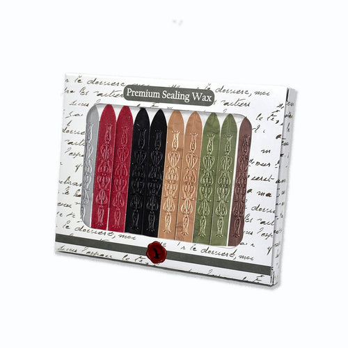 Gothic Premium Sealing Wax Assortment 12PK Saver Pack - Flexible & Mailable - Nostalgic Impressions