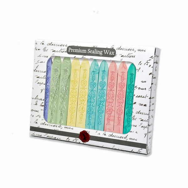 Pastel Premium Sealing Wax with wick - 12PK Saver Pack Assortment - Nostalgic Impressions
