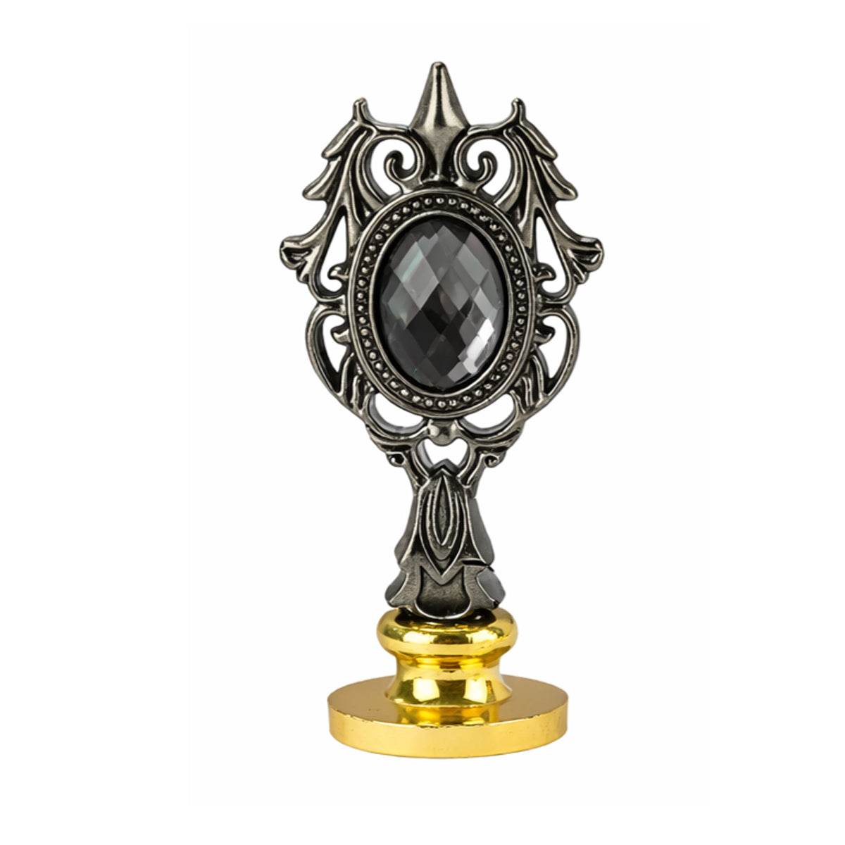 Vintage Ornate Metal Wax Seal Stamp Handle with Gray Crystal – Nostalgic Impressions