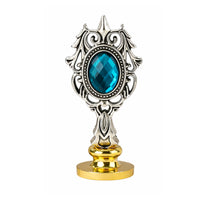 Vintage Ornate Metal Wax Seal Stamp Handle with Teal Crystal – Nostalgic Impressions