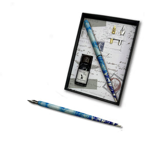 Calligraphy Dip Pen & Ink Starter Gift Set with Wood Pen, Ink and extra Nibs