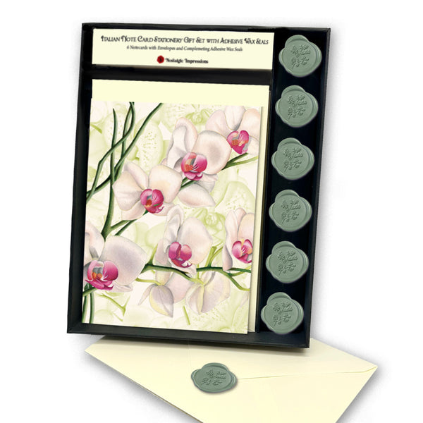 Italian Note Card Stationery Gift Set with Adhesive Wax Seals-9 Styles