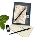 Italian Stationery Writing Set with Note Cards, Dip Pen and Ink - multi designs