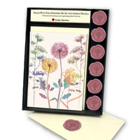 Italian Note Card Stationery Gift Set with Adhesive Wax Seals-9 Styles