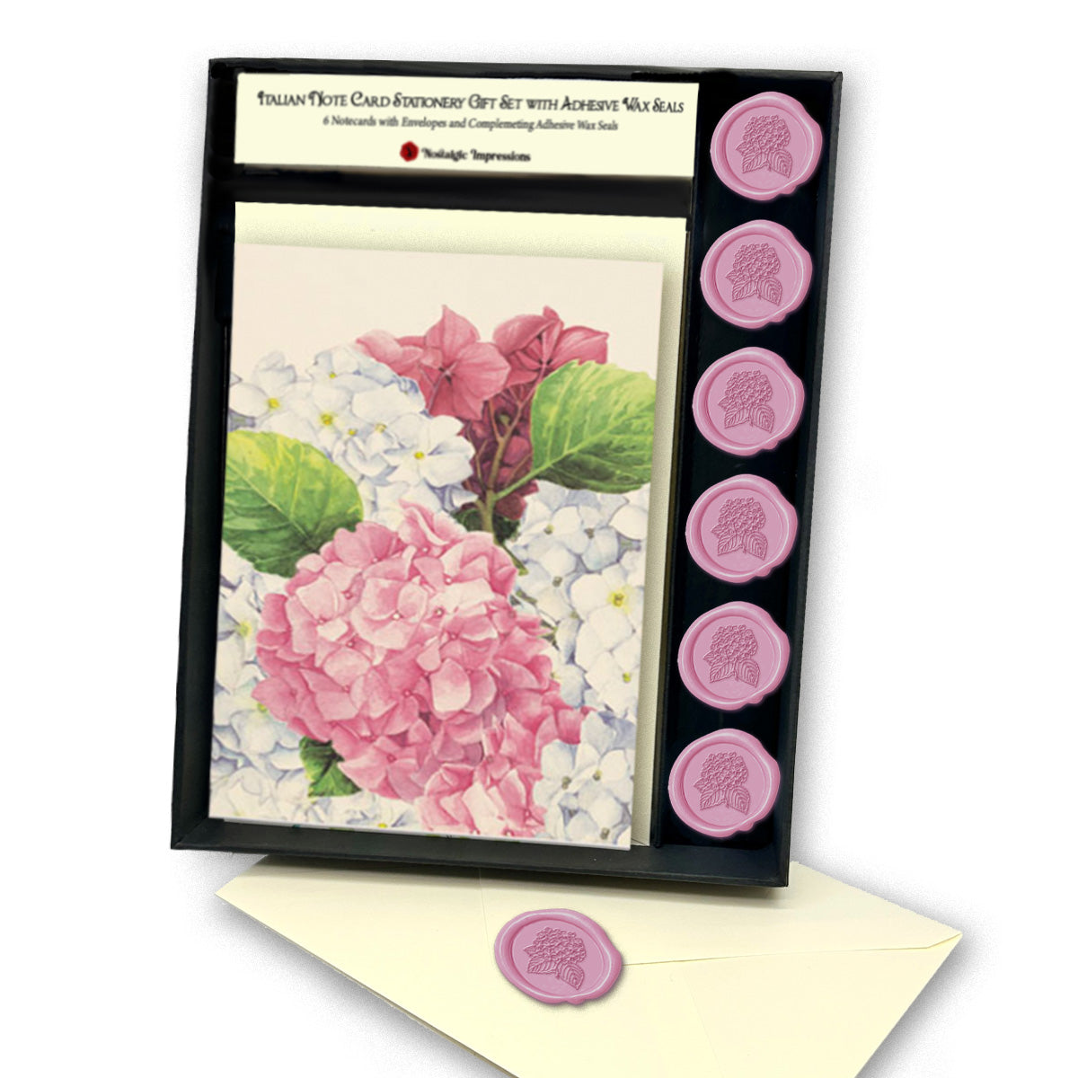 Italian Note Card Stationery Gift Set with Adhesive Wax Seals-9 Styles