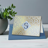 Personalized Name and Initial Custom Foil Note Cards with Envelopes by Nostalgic Impressions