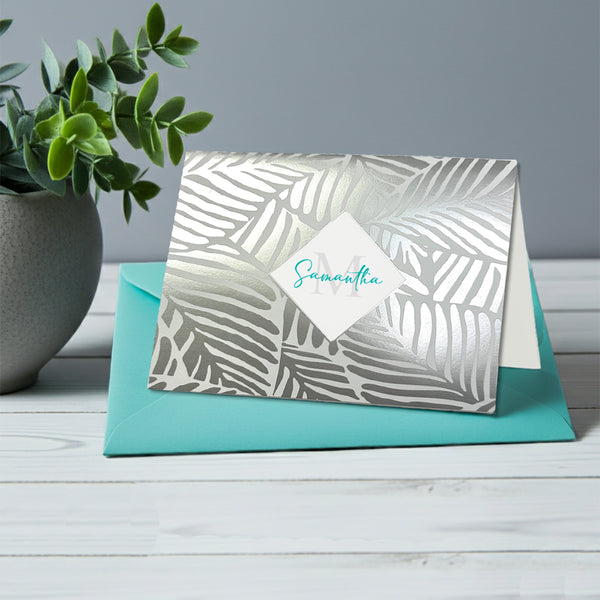 Personalized Custom Initial with Name Foil Note Cards with Envelopes by Nostalgic Impressions