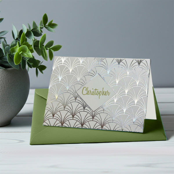 Personalized Name Foil Note Cards with Envelopes by Nostalgic Impressions