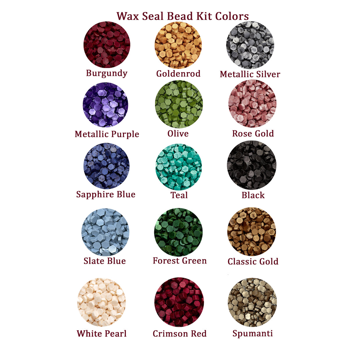 Wax Seal Starter Kit with Choice of 4 Bead Waxes, Spoon and space for your own stamp