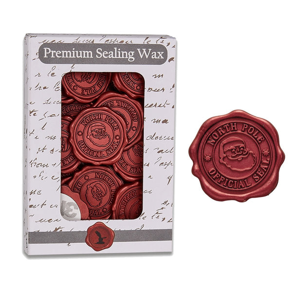 Santa's North Pole Adhesive Wax Seals 25PK Quick - Ship Stickers - Nostalgic Impressions