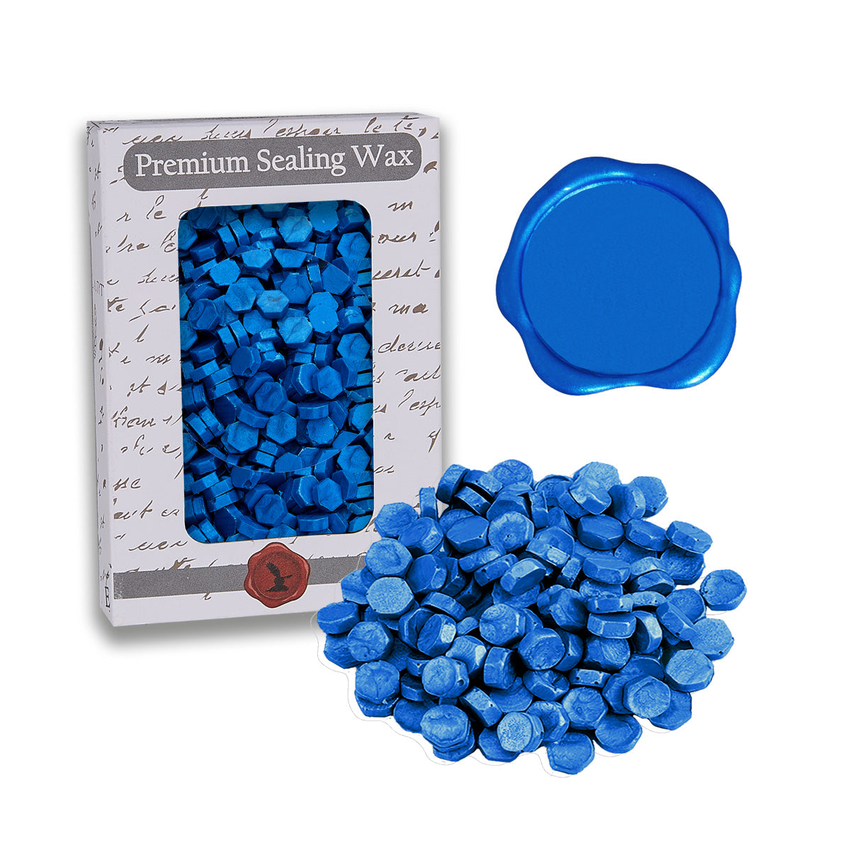 Cobalt Blue Premium Sealing Wax Beads 2 oz. PK - Nostalgic Impressions