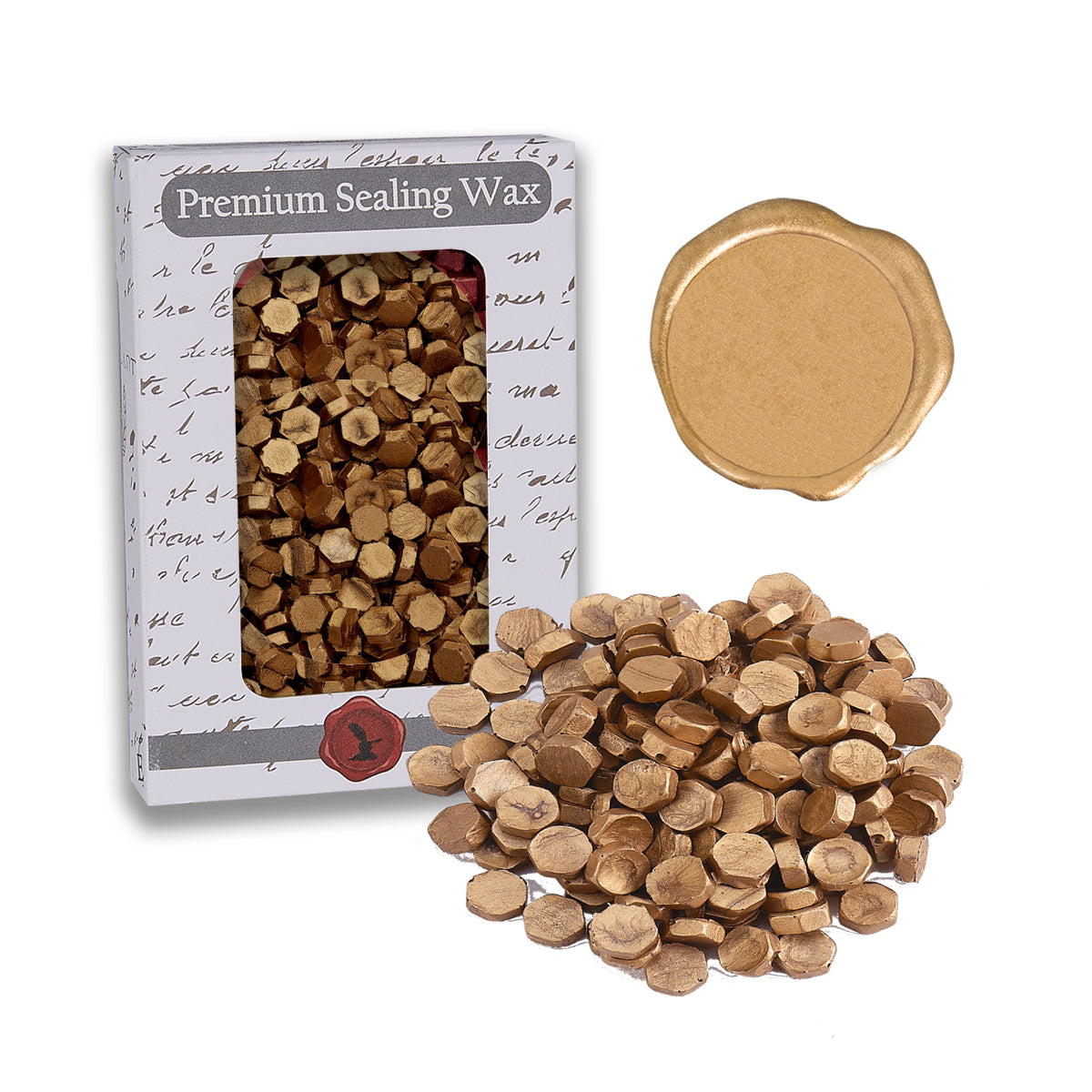 Classic Gold Premium Sealing Wax Beads 2 oz. PK - Nostalgic Impressions