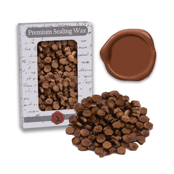 NEW Chocolate Premium Sealing Wax Beads 2 oz. PK - Nostalgic Impressions