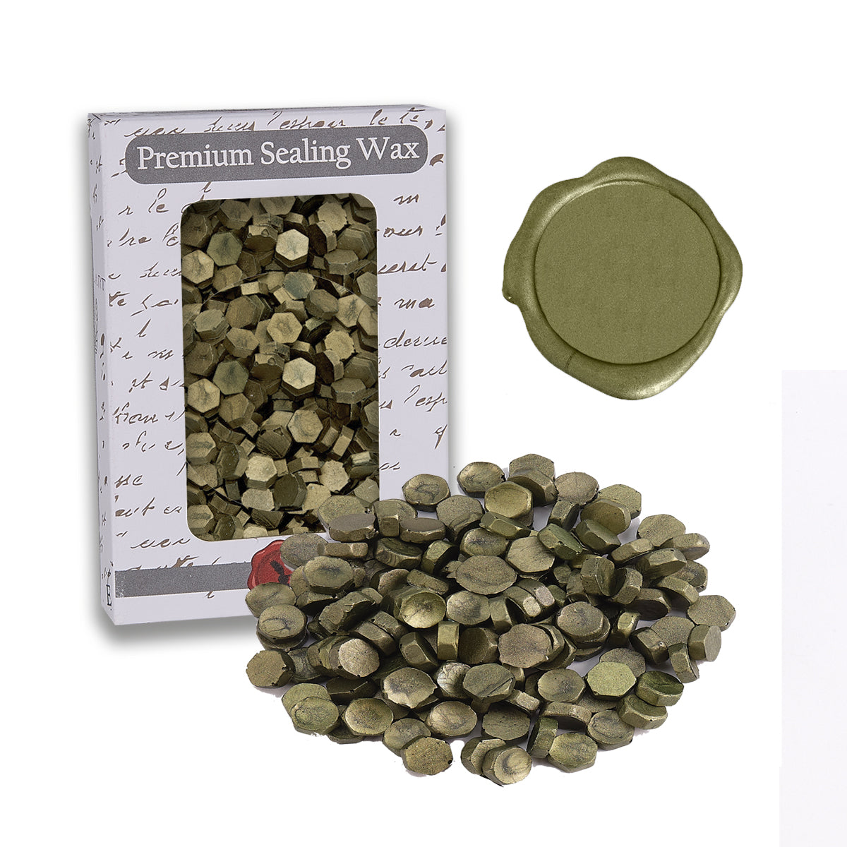 Moss Green Premium Sealing Wax Beads 2 oz. PK - Nostalgic Impressions