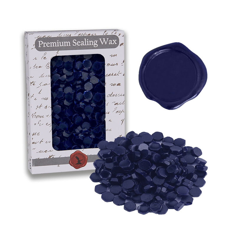 Navy Blue Premium Sealing Wax Beads 2 oz. PK- Nostalgic Impressions