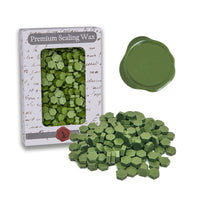 Olive Green Premium Sealing Wax Beads 2 oz. PK - Nostalgic Impressions