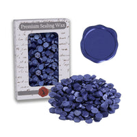 Sapphire Blue Premium Sealing Wax Beads 2 oz. PK - Nostalgic Impressions