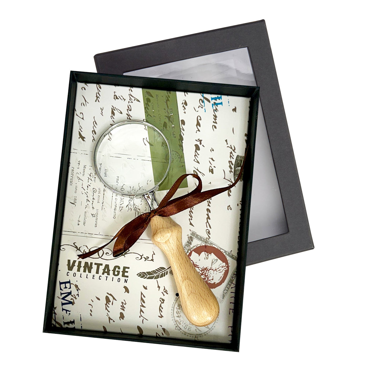 Handheld Magnifier with Wood Handle - Gift Boxed - Nostalgic Impressions