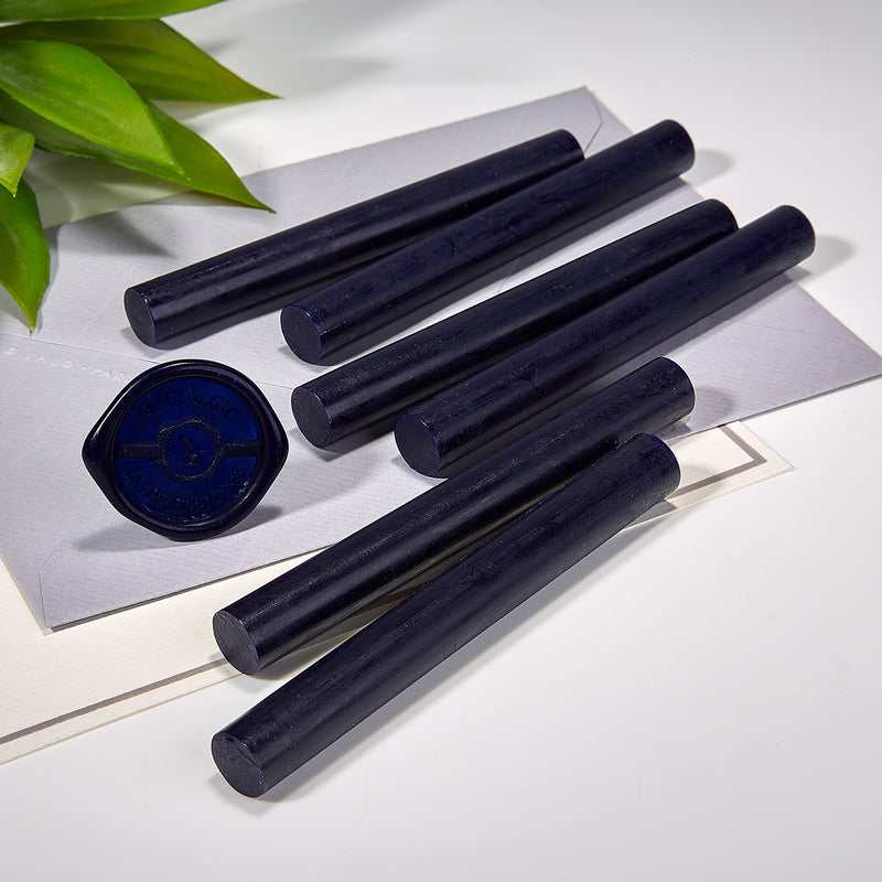 Navy Blue Premium Glue Gun Sealing Wax - Pack of 6 - Nostalgic Impressions