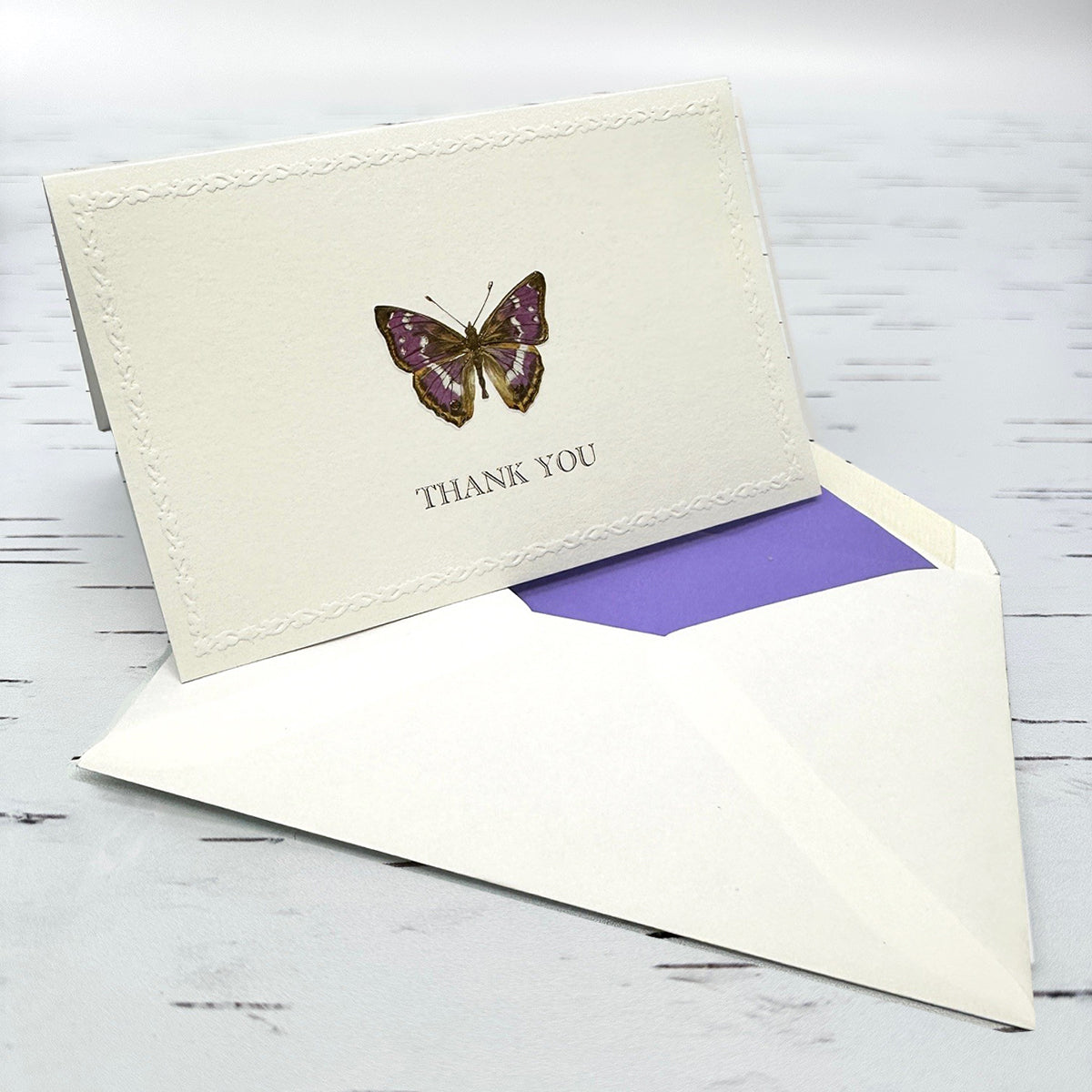 Thank You Butterfly Notecard Set Made in Italy by Rossi 5x3" -10/10
