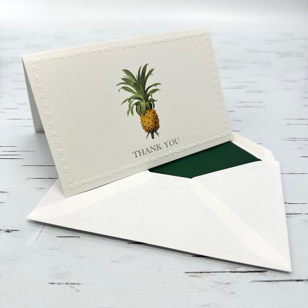 Thank You Notecard Set- Pineapple Made in Italy by Rossi 5x3.5 -10/10