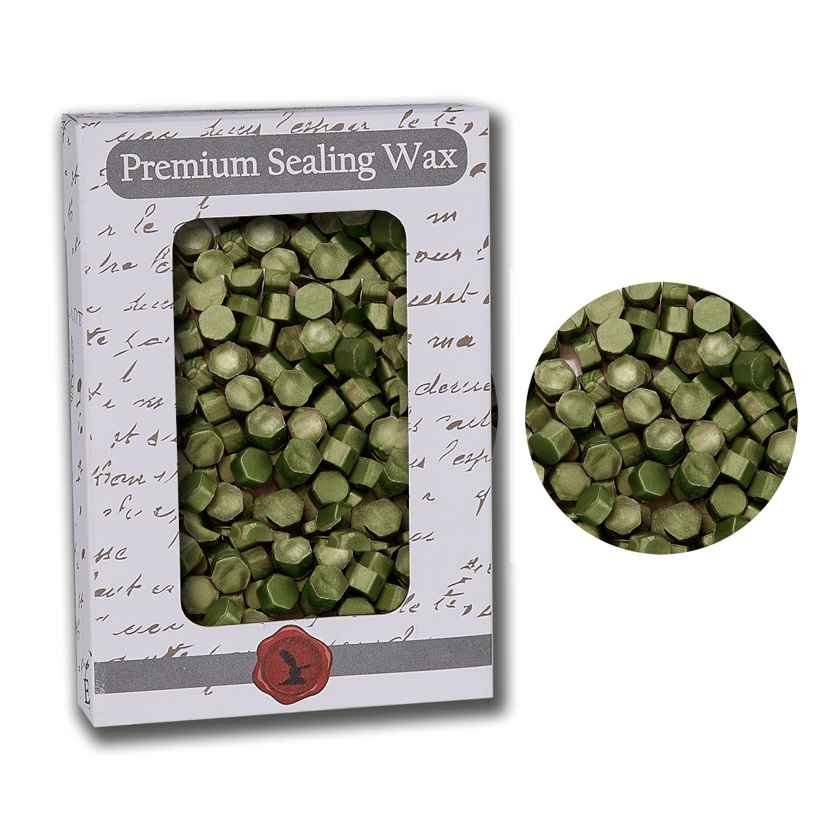 Olive Green Premium Sealing Wax Beads 2 oz. PK
