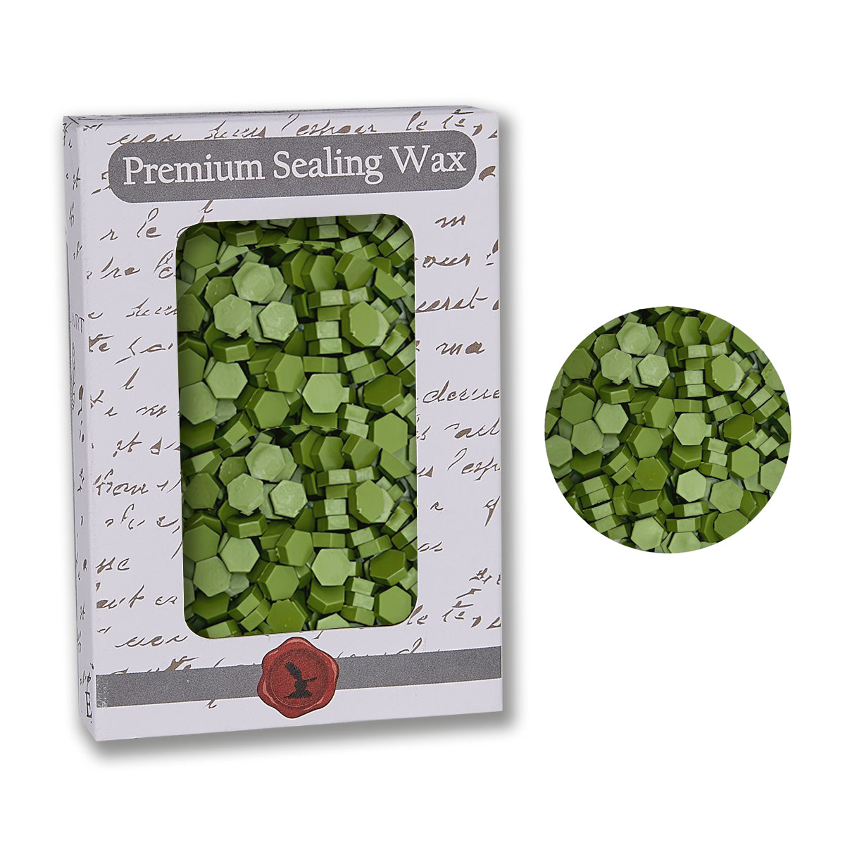 Olive Green Premium Sealing Wax Beads 2 oz. PK