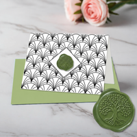 Art Deco Black Foil Boxed Note Cards with Wax Seal  8/8