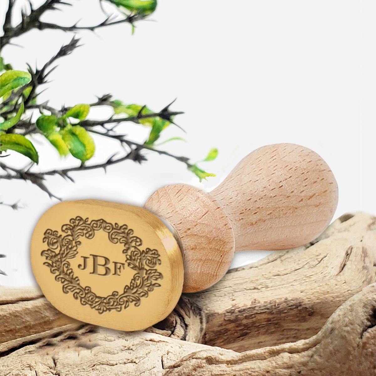 Aurora Regal Monogram Custom Wax Seal Stamp 3 letters - #2588 - Nostalgic Impressions