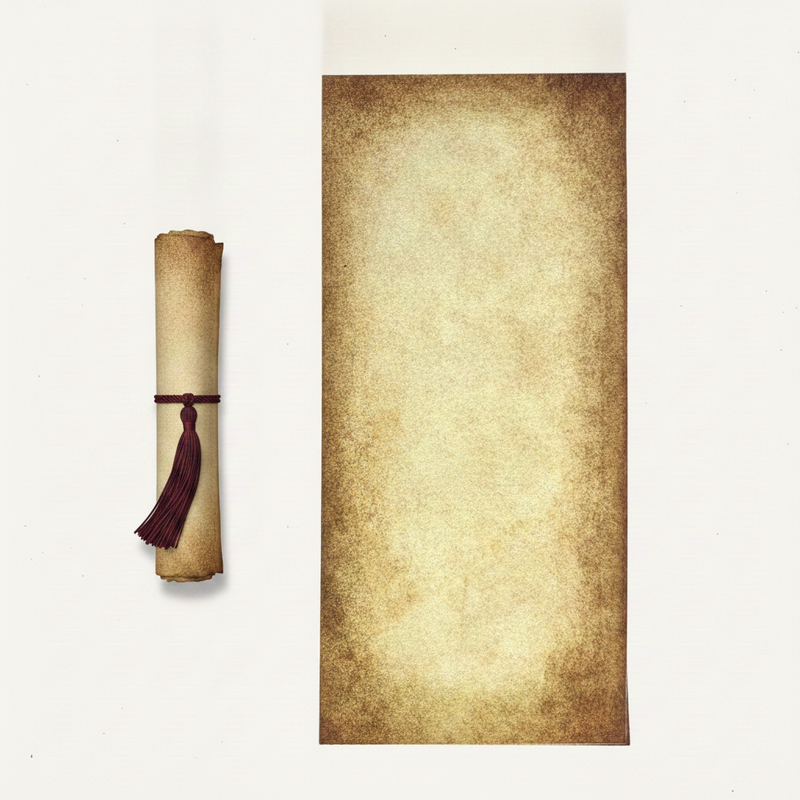 Parchment Scroll paper with red tassel