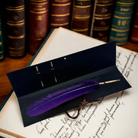 Colorful Feather Ballpoint Pen with 2 refills in folder