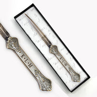 Personalized Antiqued Metal Letter Opener - 3 Initials - Nostalgic Impressions