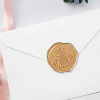 Pineapple Adhesive Wax Seal Quick-Ship Stickers 25PK-Classic Gold