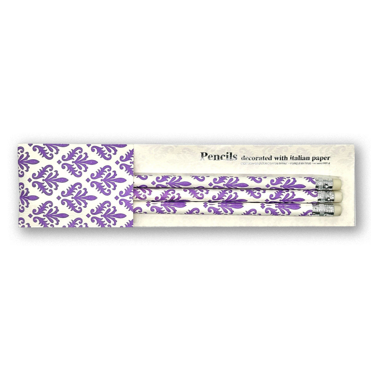Decorated Wooden Italian Pencils in Pack of 3